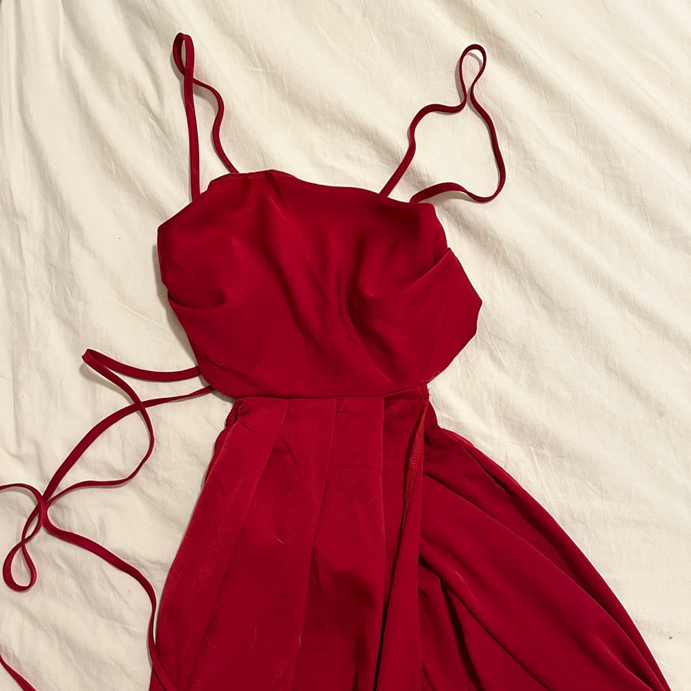 Stunning Backless Wine Maxi Dress